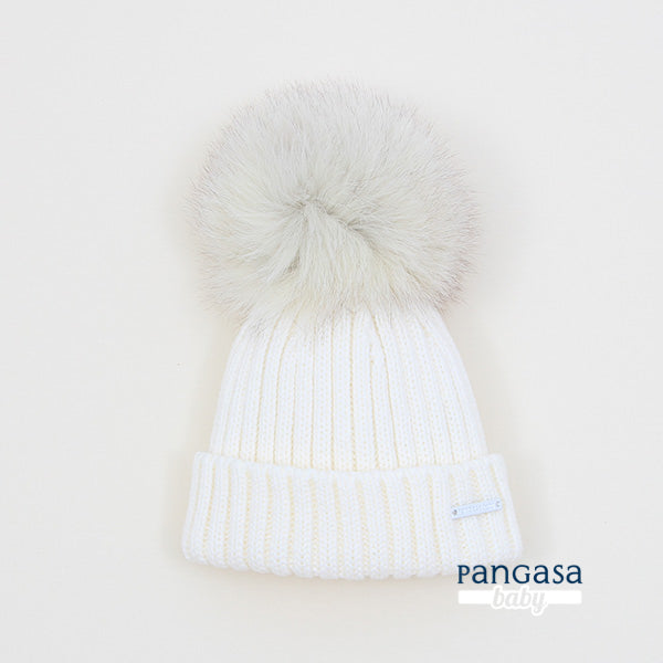 Pangasa Baby Faux Pom Ribbed Hat - 14 Colours - Preorder