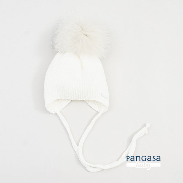 Pangasa Baby Fur Pom String Tie Hat - 14 Colours - Preorder