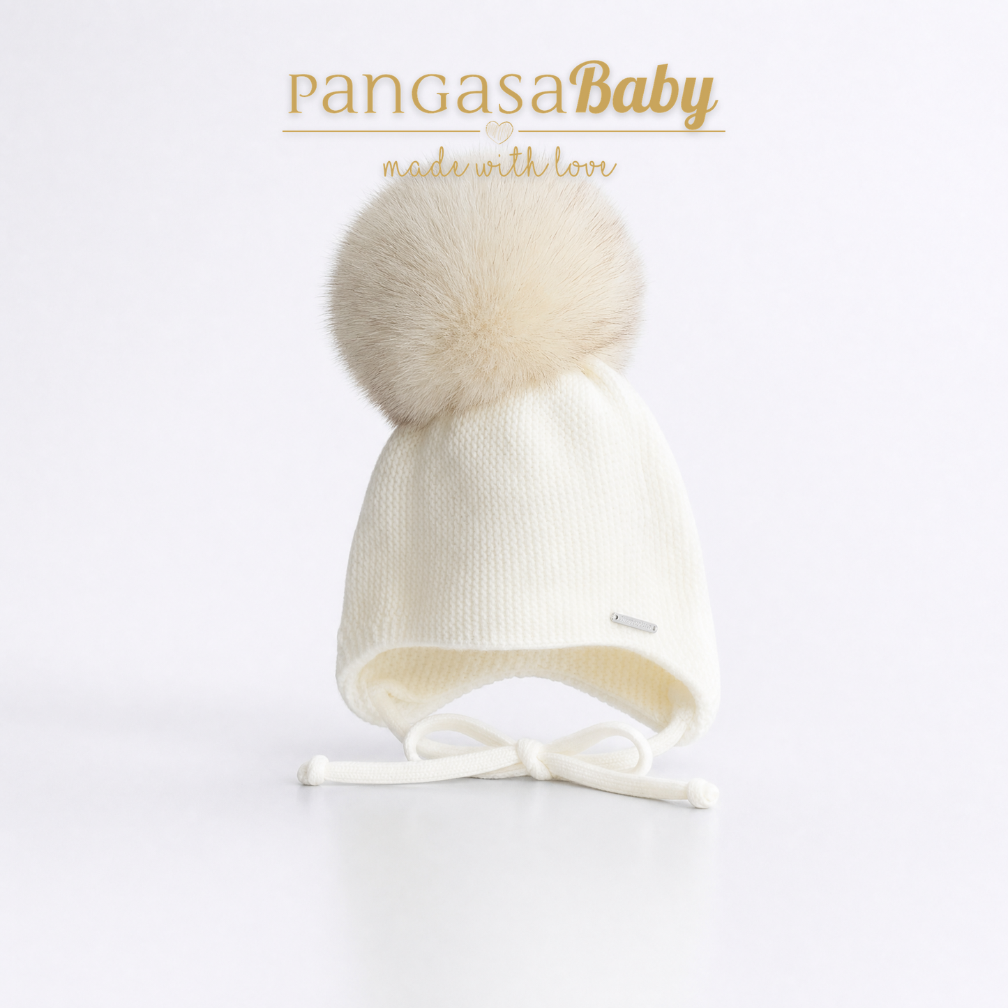 Pangasa Baby Luxury Fur Jacket, Hat & Tights Set Ivory - In Stock