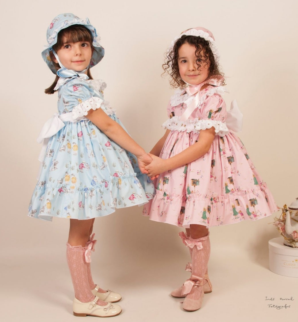 Sonata Pink Pearl Puffball Dress (Made to order)