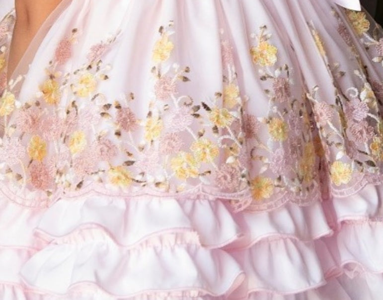 Sonata Pink Daisy Dress (Made to order)