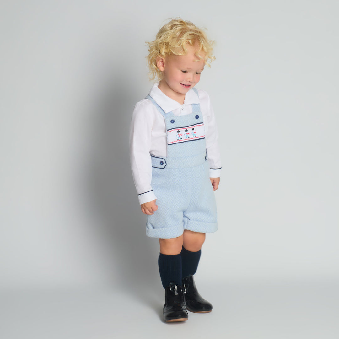 Boys Red Soldier Dungaree & Shirt Set