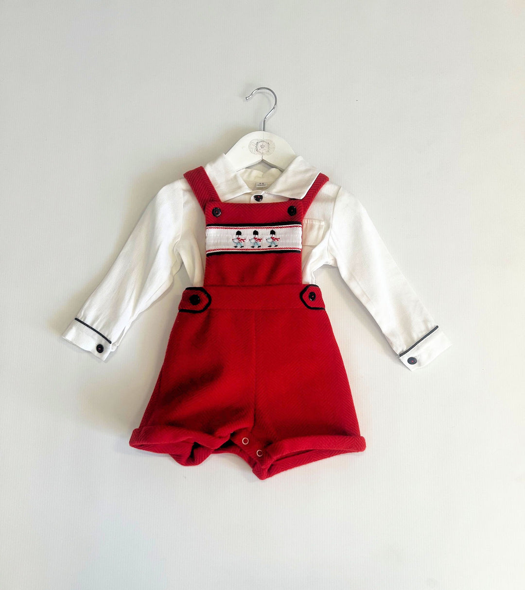 Boys Camel Soldier Dungaree & Shirt Set
