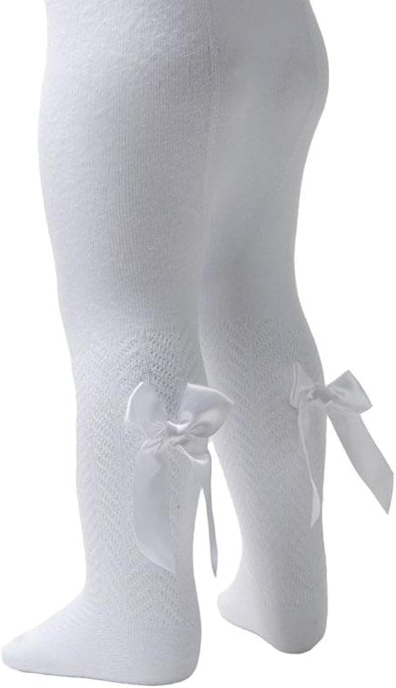 Baby Girls Rose Chevron Bow Tights