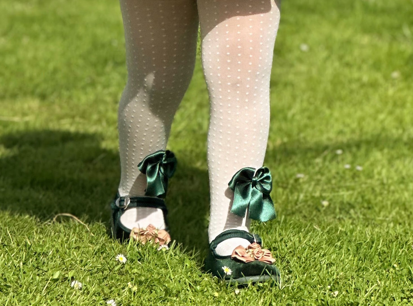 Girls Bottle Green Shoes AW (Made to order)