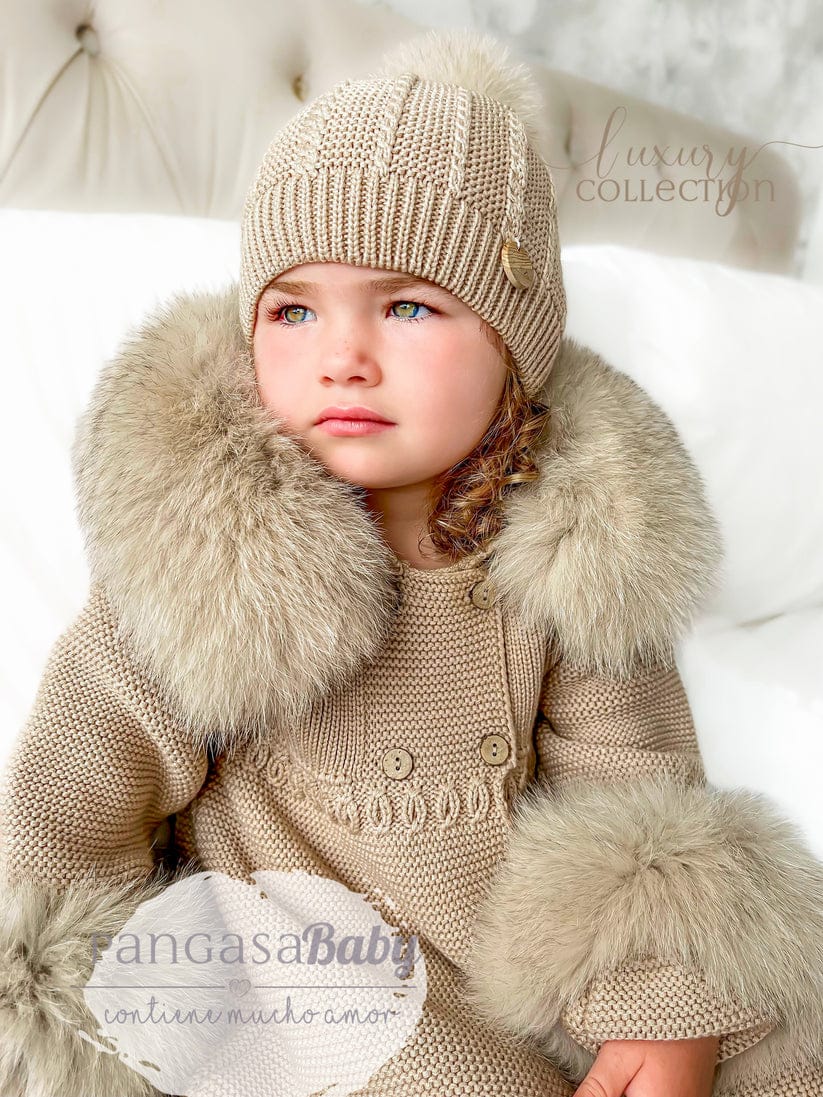 Pangasa Baby Arena Sand Faux Fur Jacket - Preorder