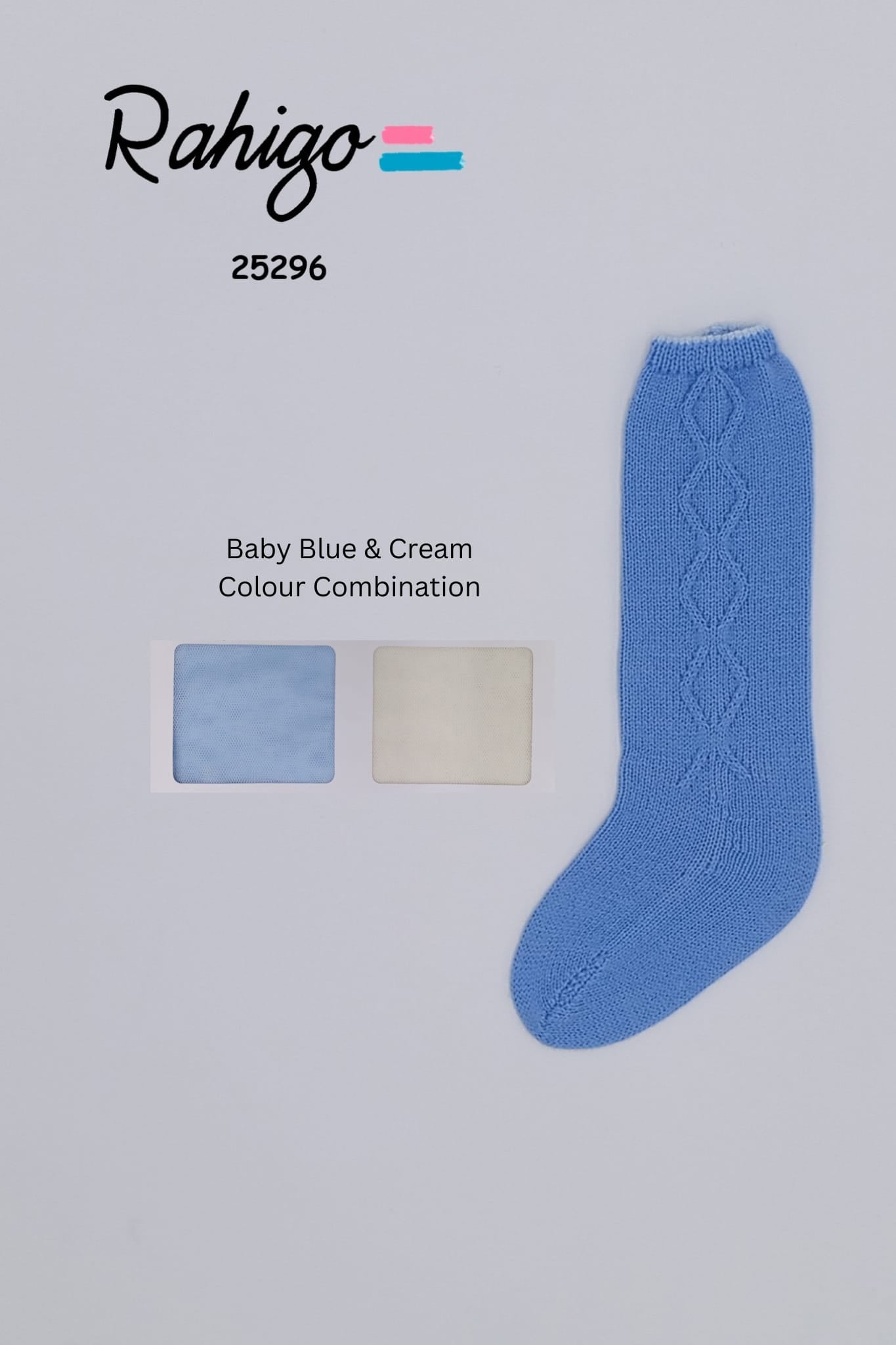 Rahigo Boys Blue & Cream Knitted Socks AW25