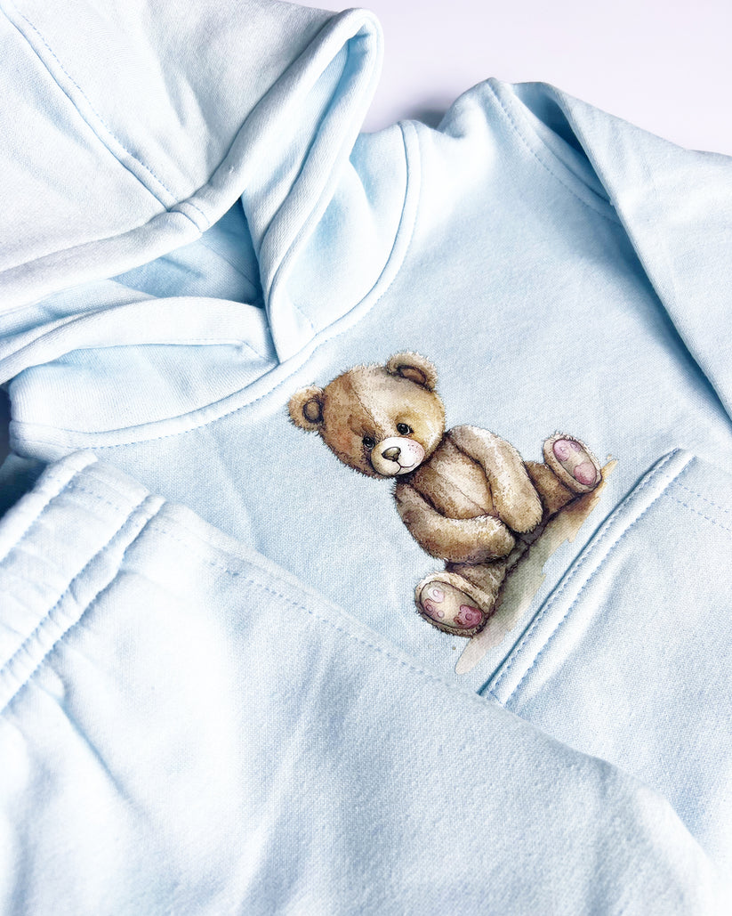 Boys blue & Tan knit set w/Bears Made In Italy main image 1