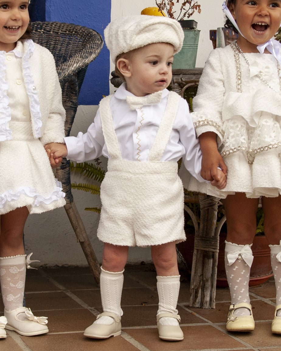 Boys Ivory Duffle Hat AW (Made to order)