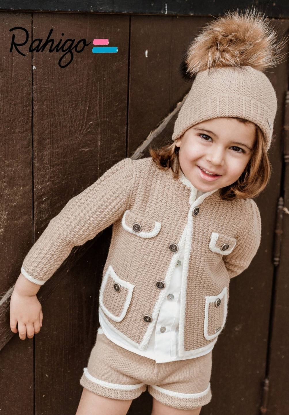 Rahigo Boys Camel Knitted Piece Short Set AW24 (preorder)