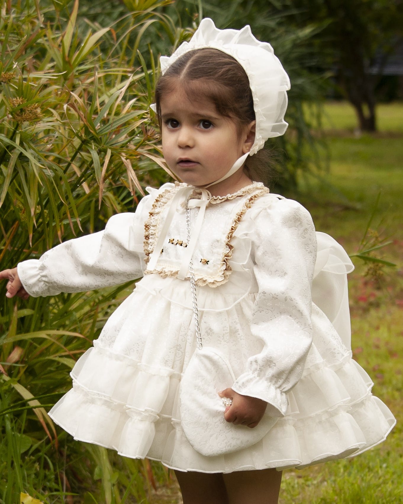 Cream Embroidered Flower Dress AW (Made to order) – Amor Bambino  Childrenswear