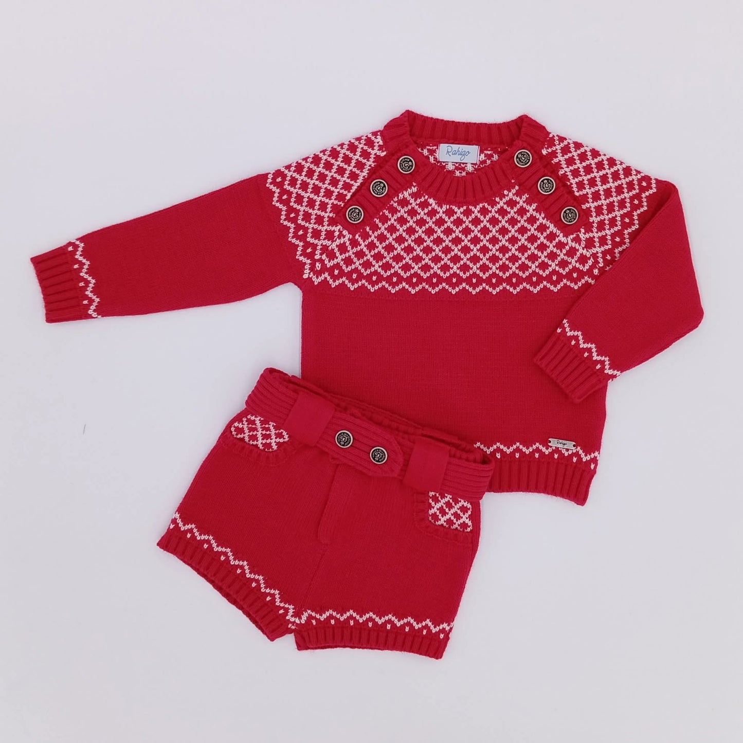 Boys Red Rahigo Jumper & Short Set AW25