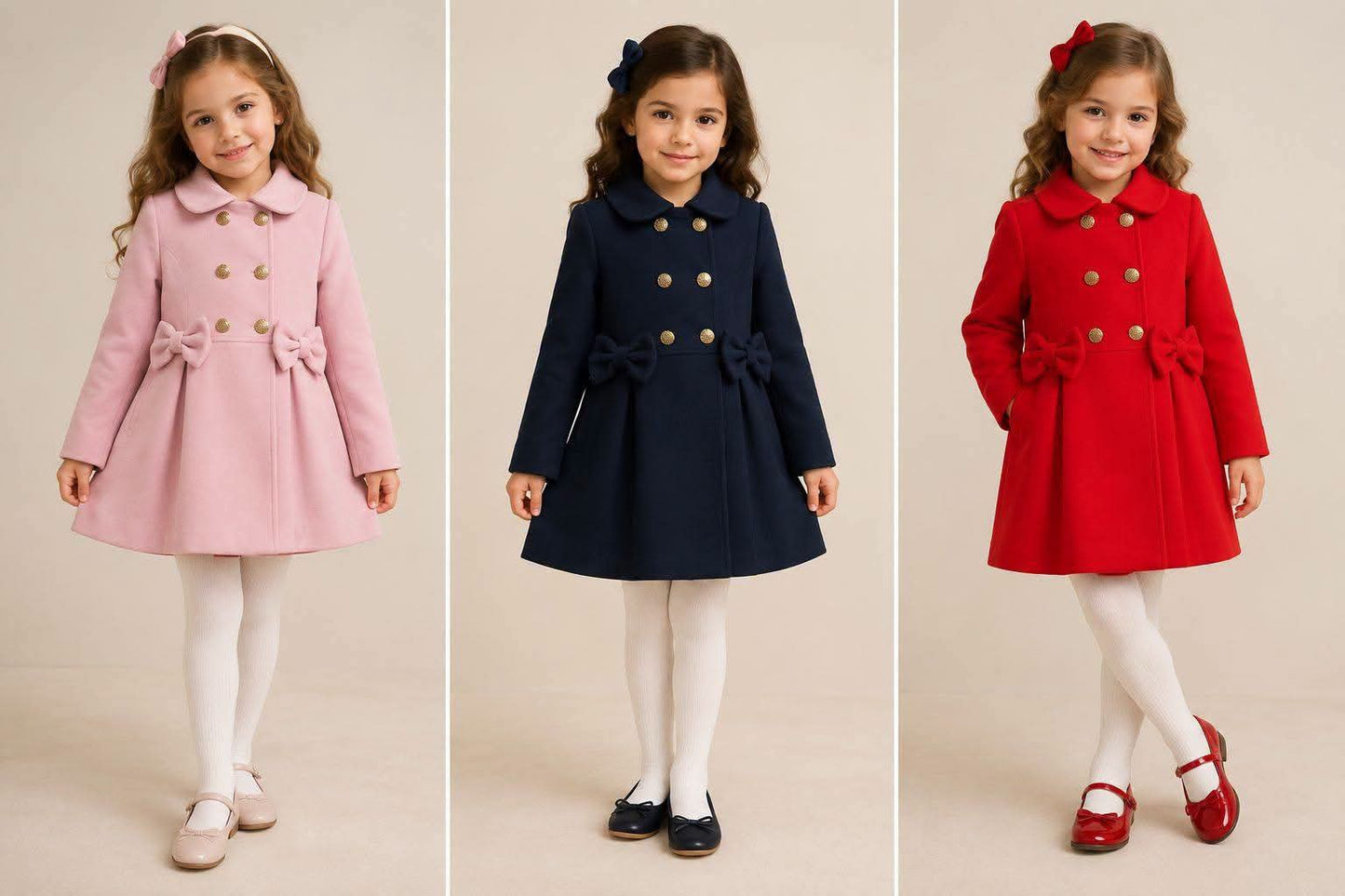 Girls bow coat