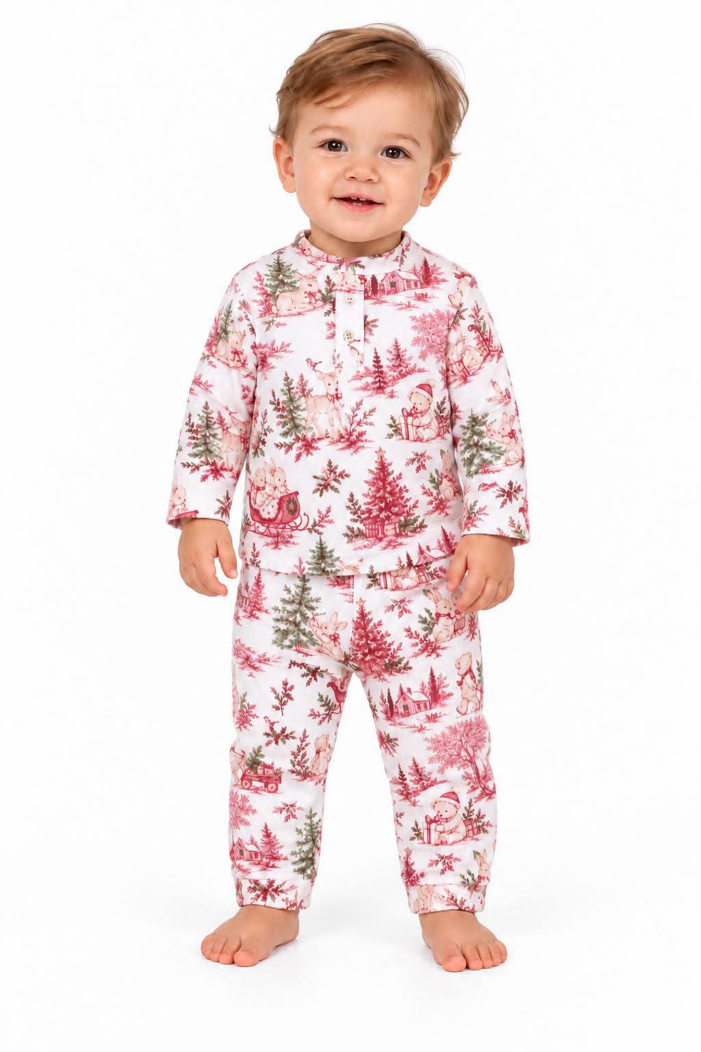 Boys Christmas 2 piece Cotton Pyjamas Set 3m-5y