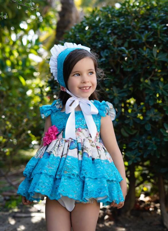 don't tell the bride blue wedding dress Arlette Blue Bubble Sleeve Maxi Dress main image 1