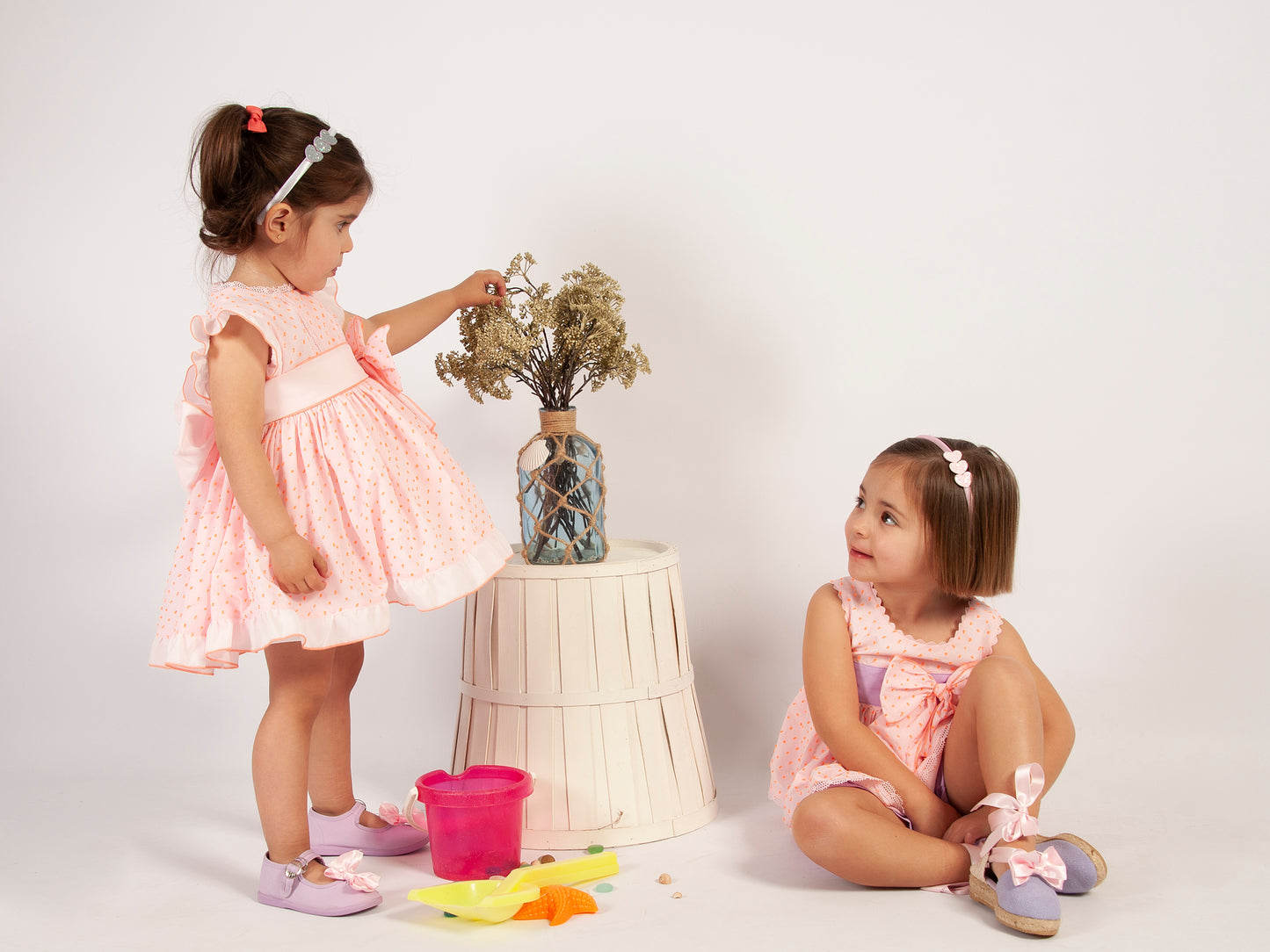 Pink And Coral Plumetti Puffball Dress (In Stock 2years)