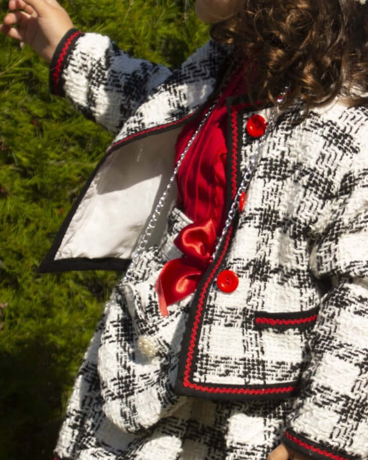 Girls Handmade Red Blouse AW (Made to order)