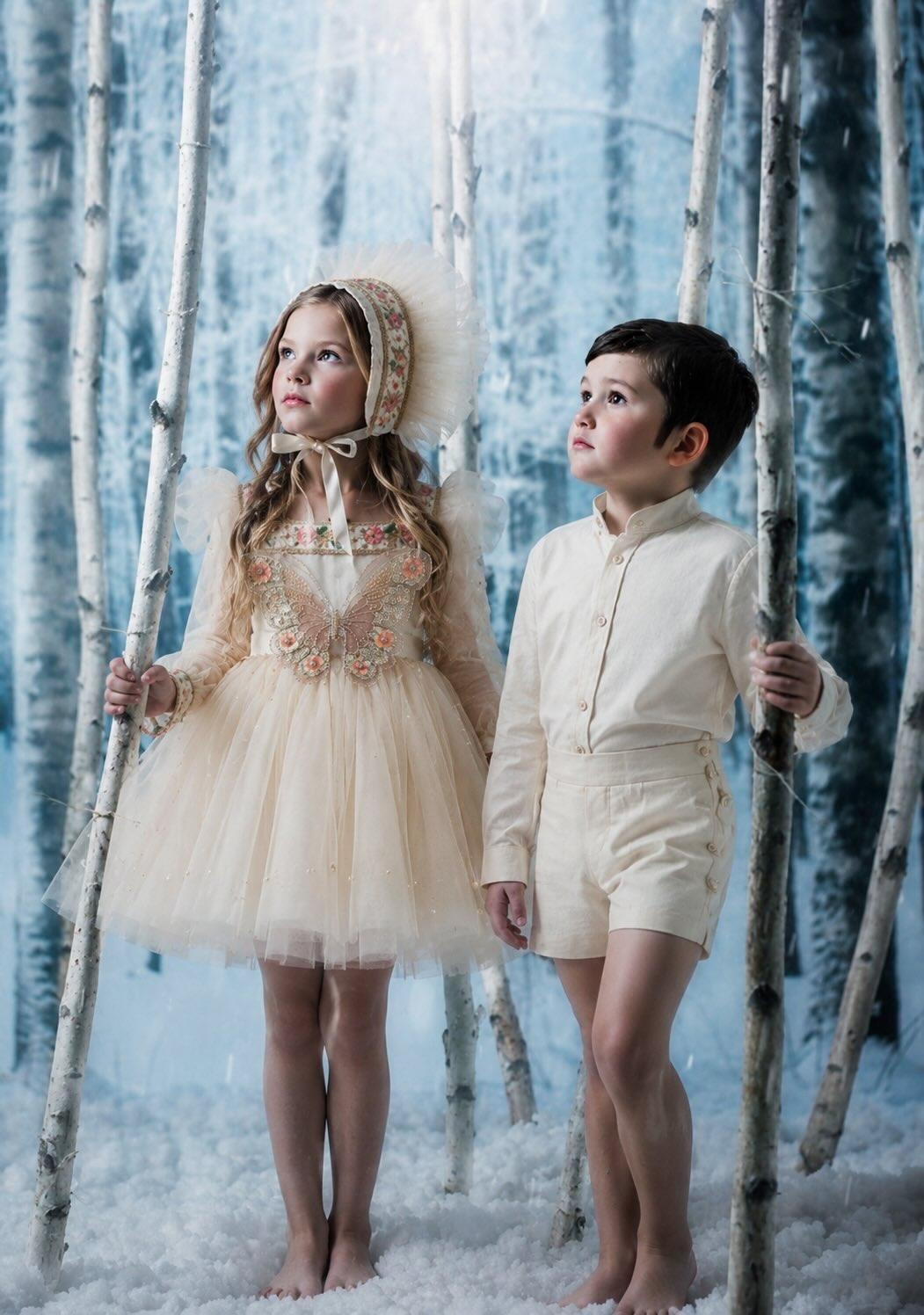 Ela Handmade Boys Winter Whisper Shirt & Short Set AW26 - (Made to order)