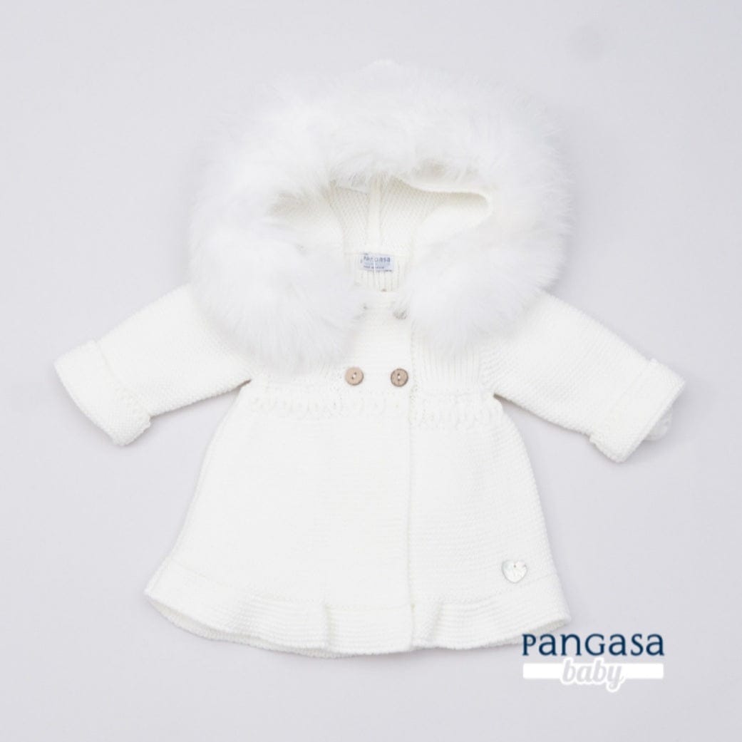 Pangasa Baby Ivory Faux Fur Jacket - Preorder