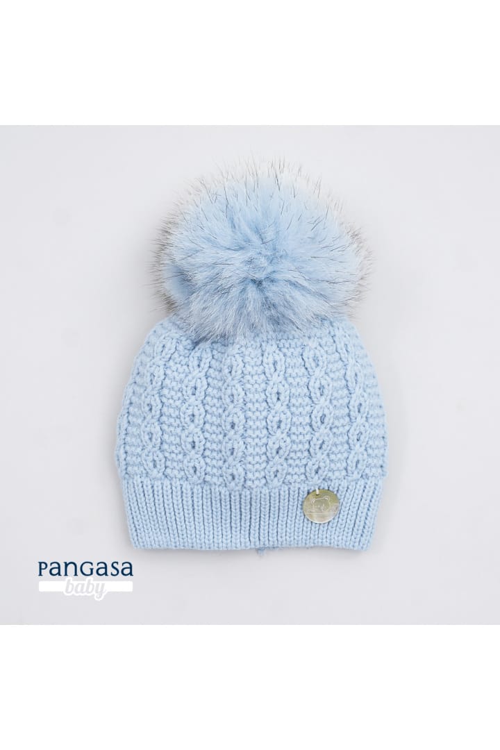 Pangasa Camel Fur Cable Knit Hat main image 1