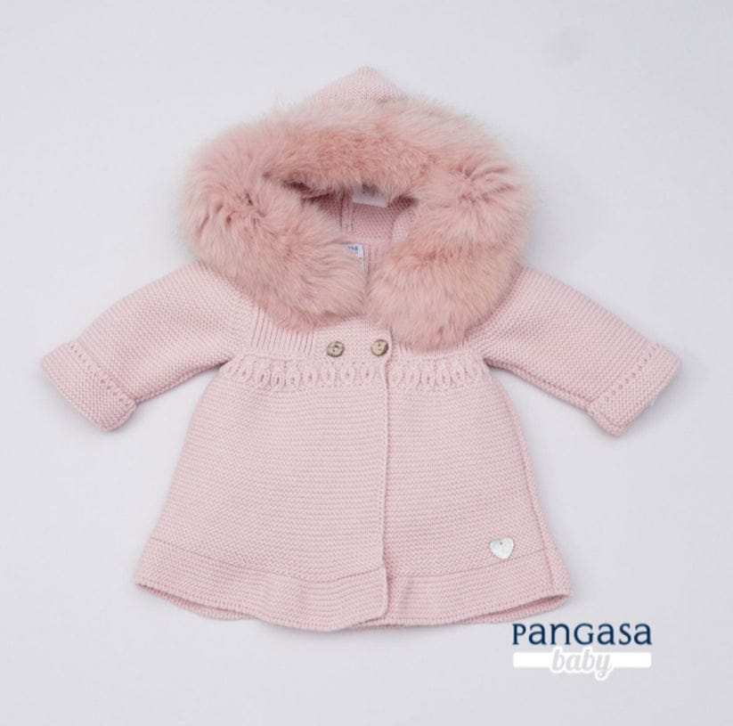 Pangasa Baby Powder Pink Fur Aline Jacket - in stock