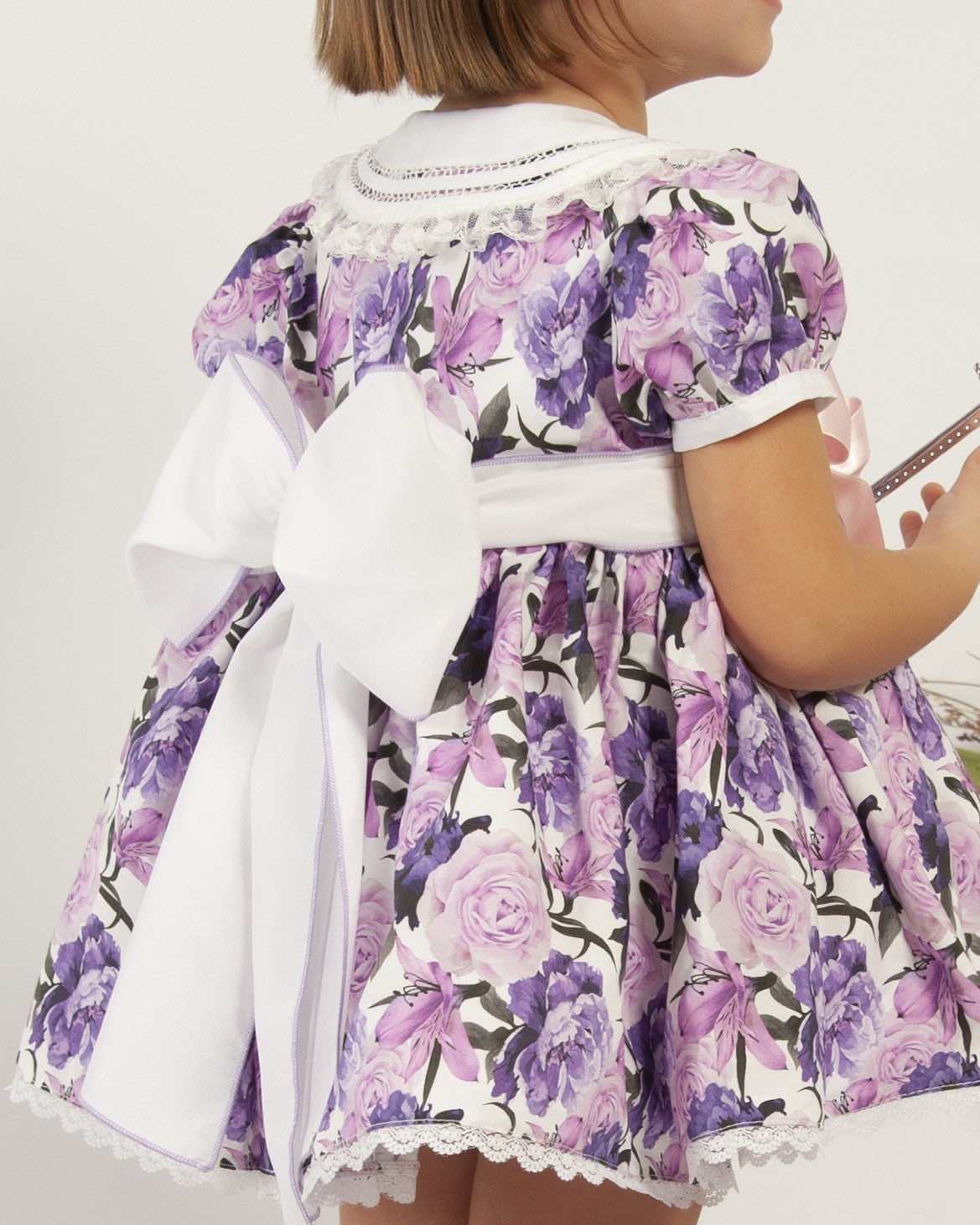 Sonata Floral Lilac Classic Dress - (Made to order)