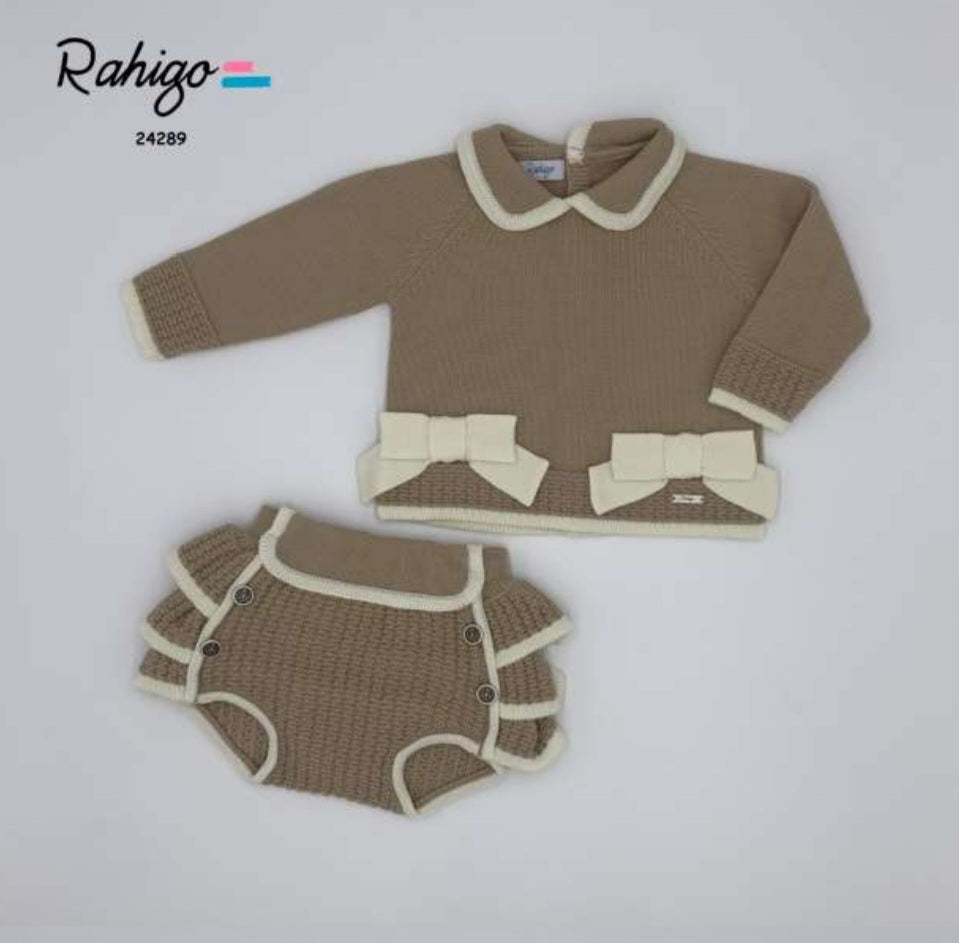 Rahigo Camel Knitted Jam Pant Set AW