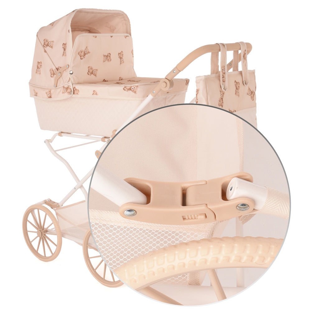 Teddy Reborn Dolls Pram