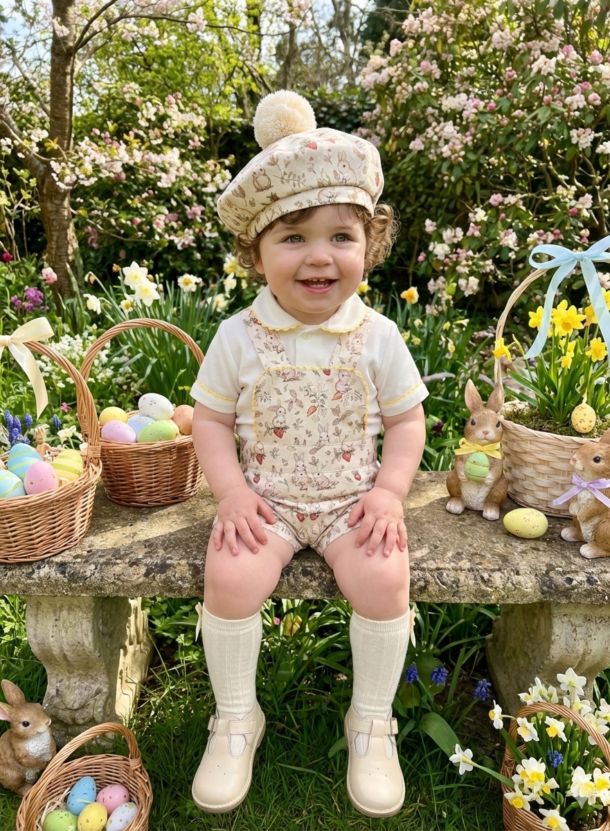 Sonata Spring Meadow Boys Pom Hat ONLY SS26 (Made to order)