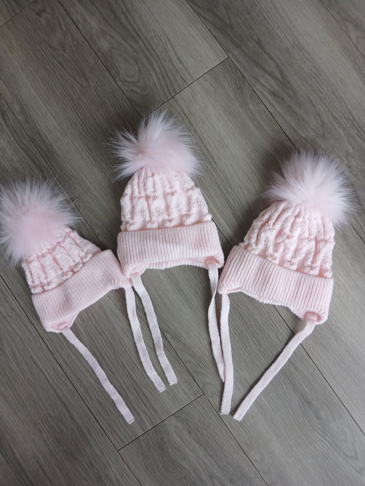 Pink Pearl Pom Hat