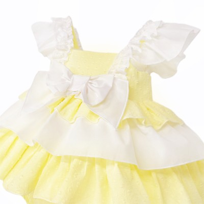 Baby Girl Yellow Puffball Dress with Knickers