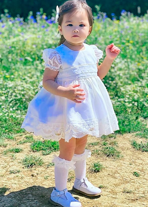 Sonata Ceremony White Dove Dress - (Made To Order)