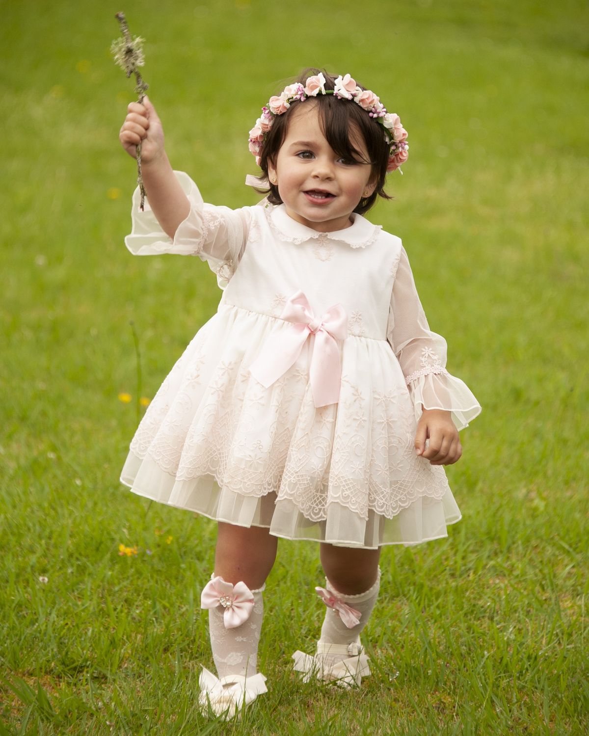 Sonata Organza Pink Dress - (Made To Order)