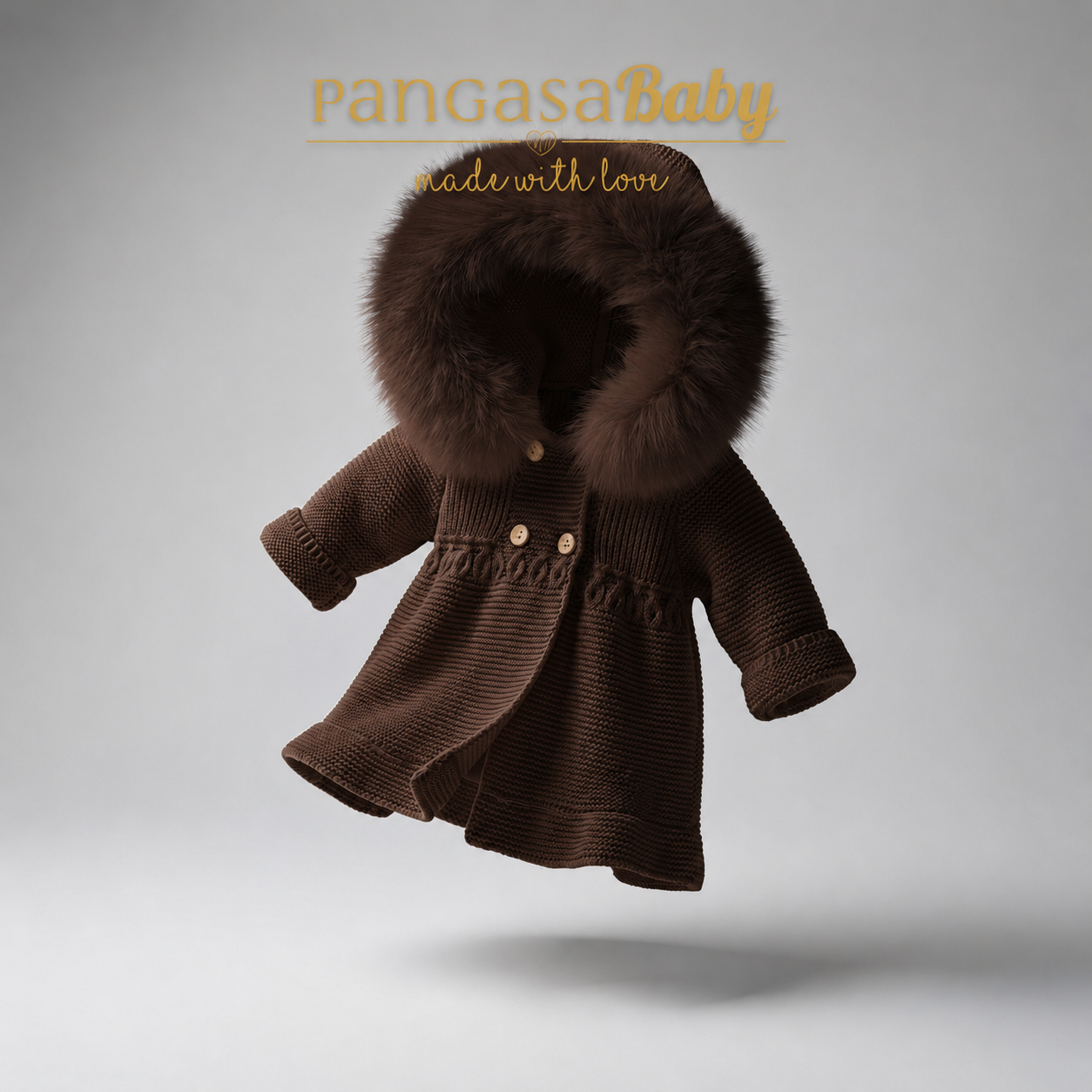 Pangasa Baby Chocolate Fur Jacket - Preorder