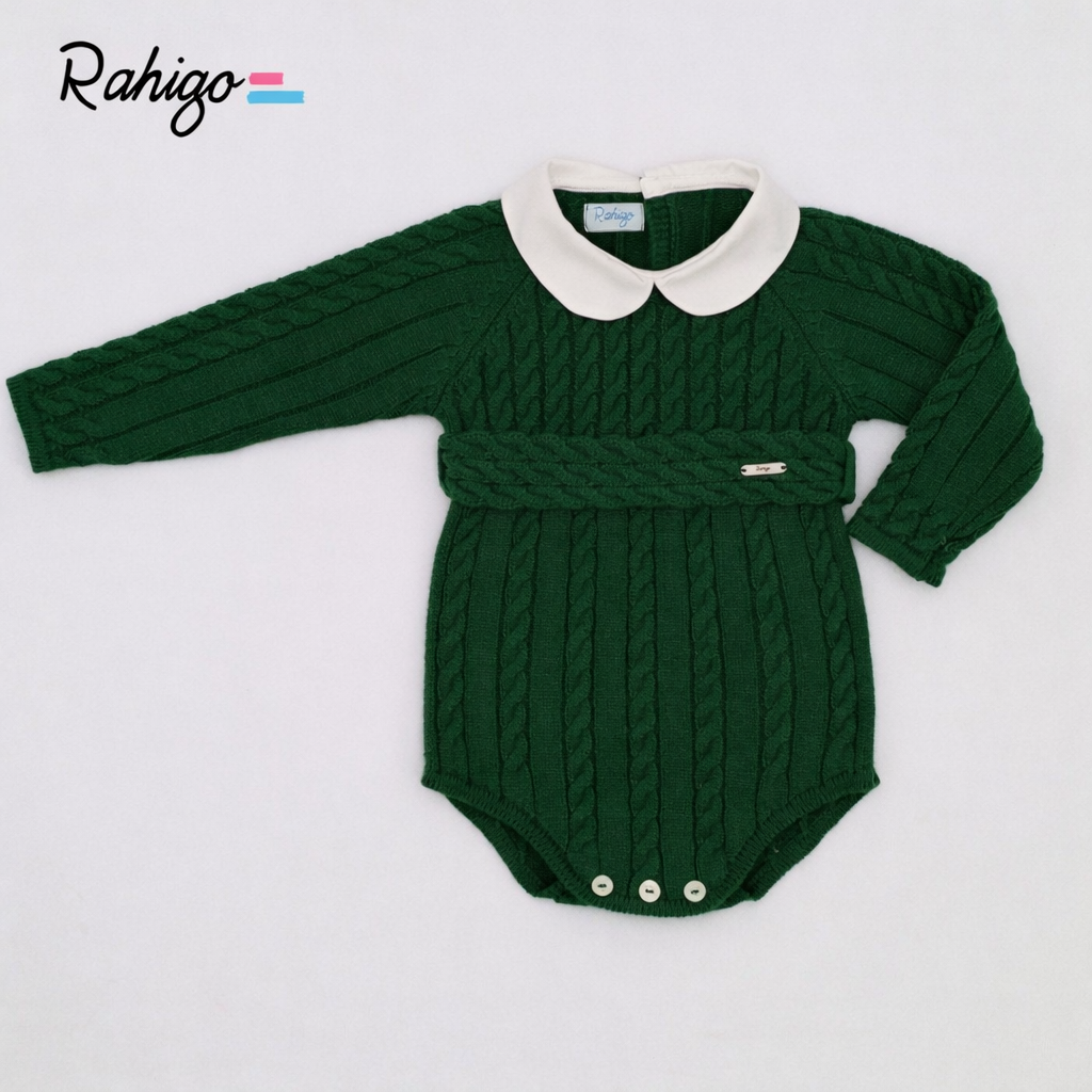 Rahigo Baby Boys Bottle Green Romper, Pom Hat & Socks Set - AW26 (Preorder)