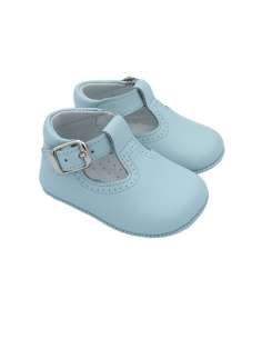 Baby Boys Blue T-Bar Shoes (In Stock)
