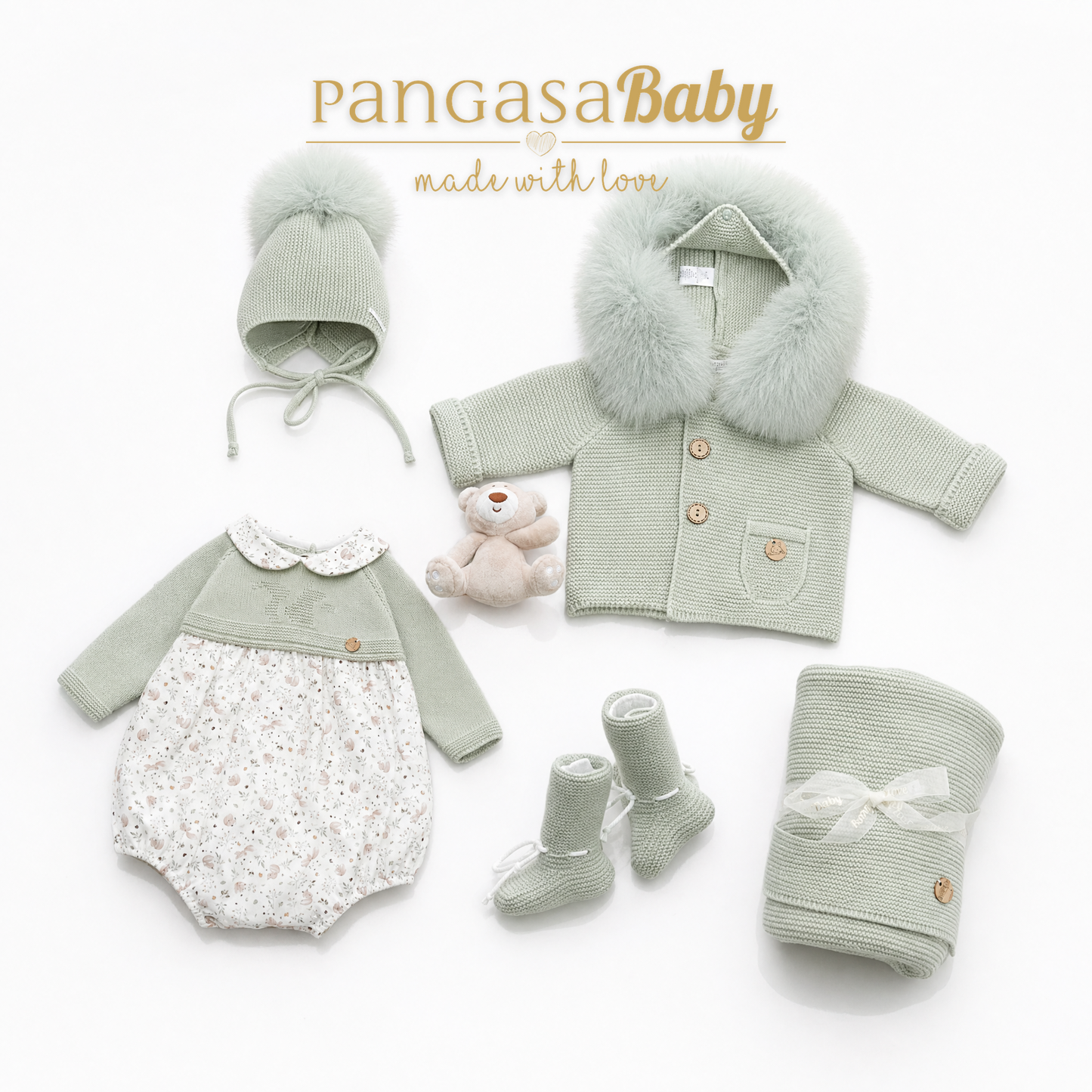 Pangasa Baby Ardilla Halfknit Romper ~ AW26 Preorder