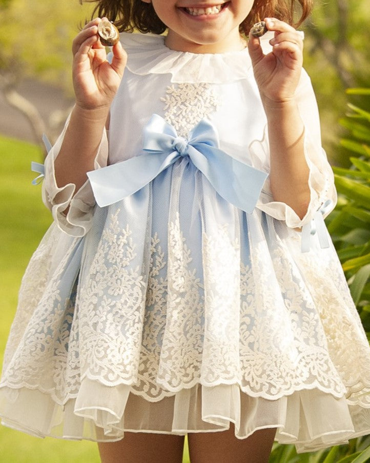 Sonata Baby Blue Organza Dress - (Made to order)