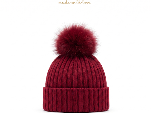 Pangasa Baby Marino Navy Natural Pom Ribbed Hat - Preorder