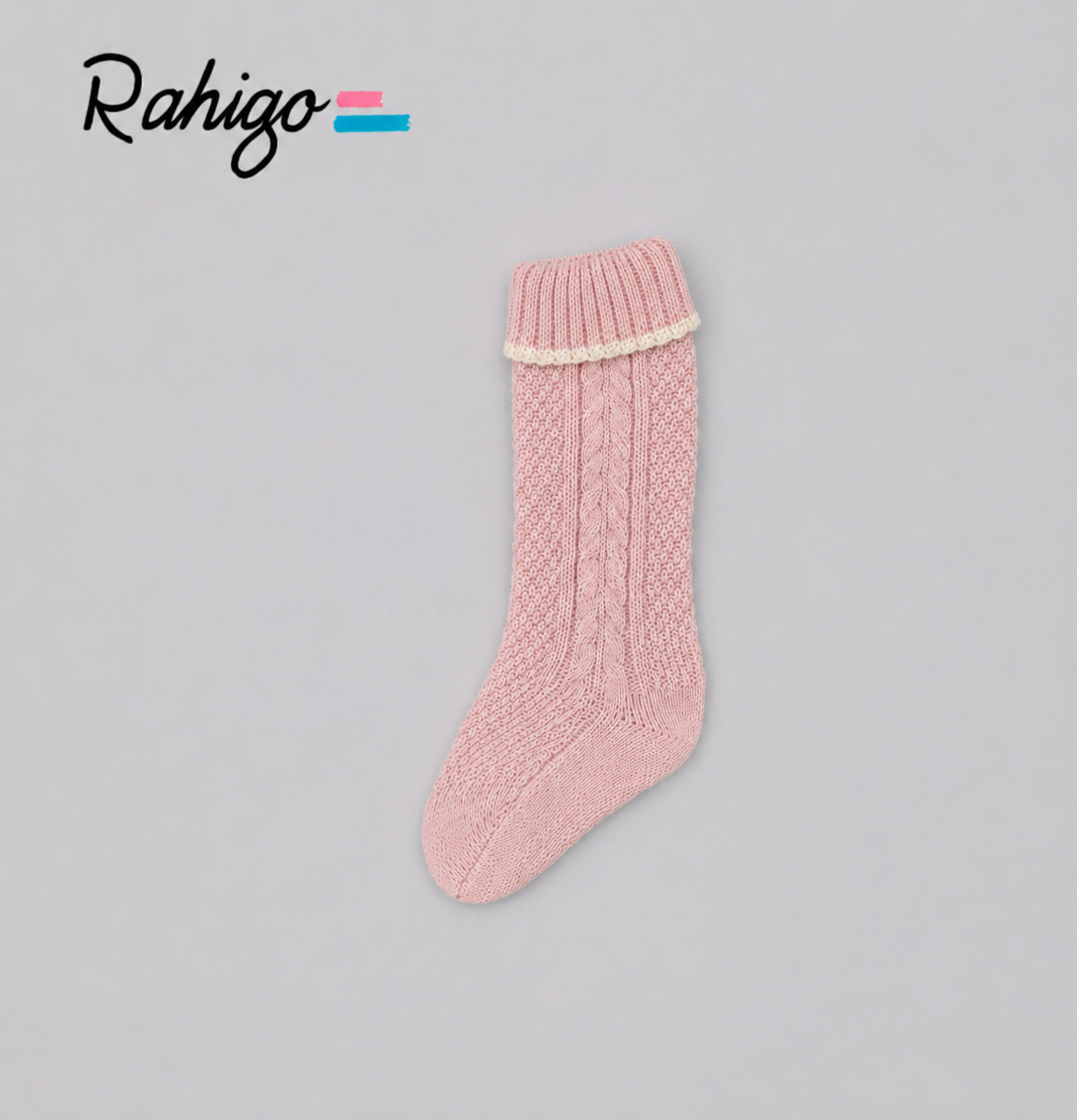 Rahigo Girls Baby Pink & Cream Socks - AW26 (Preorder)