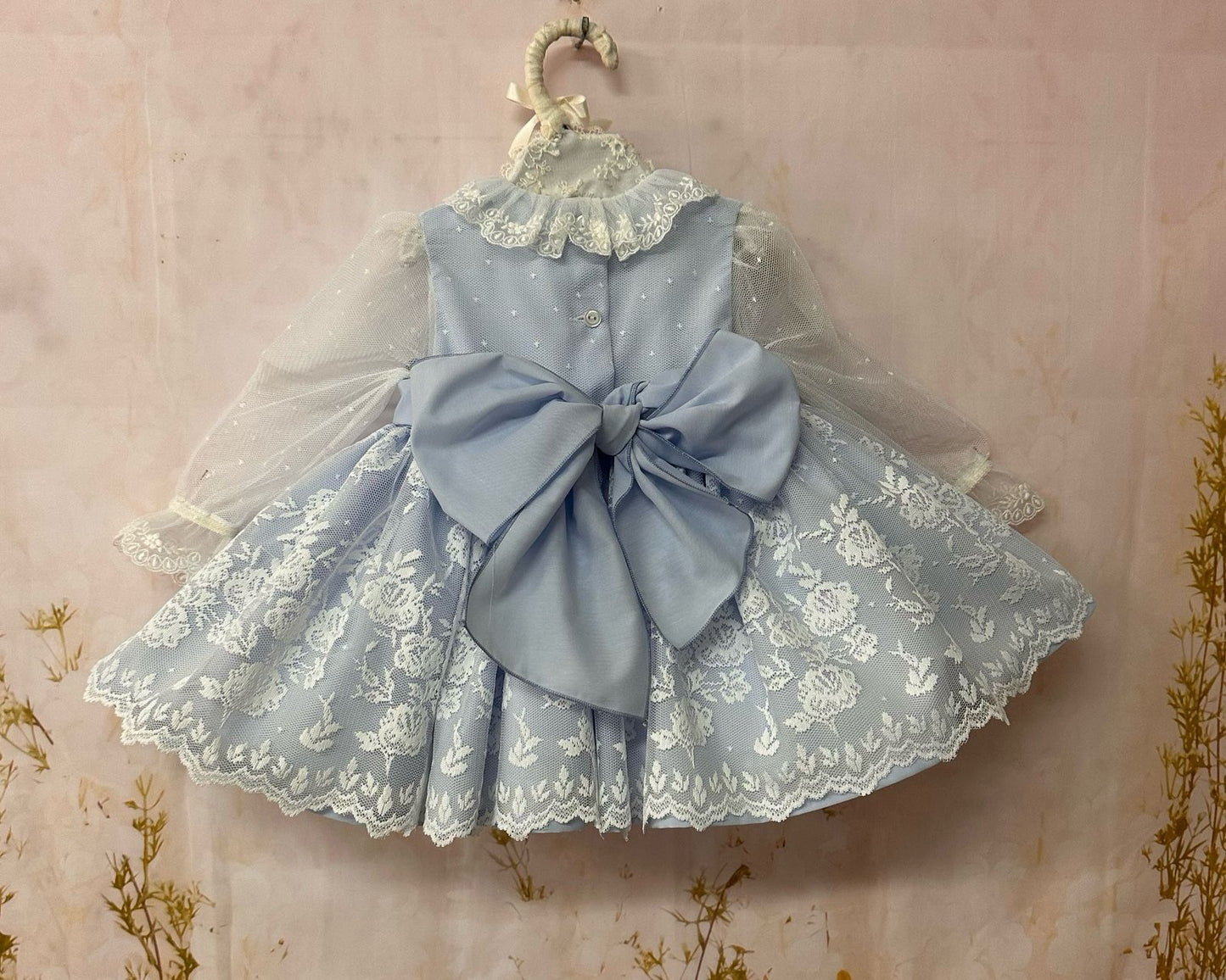 Sonata Handmade Camelia Baby Blue Dress SS26 (Made to order)