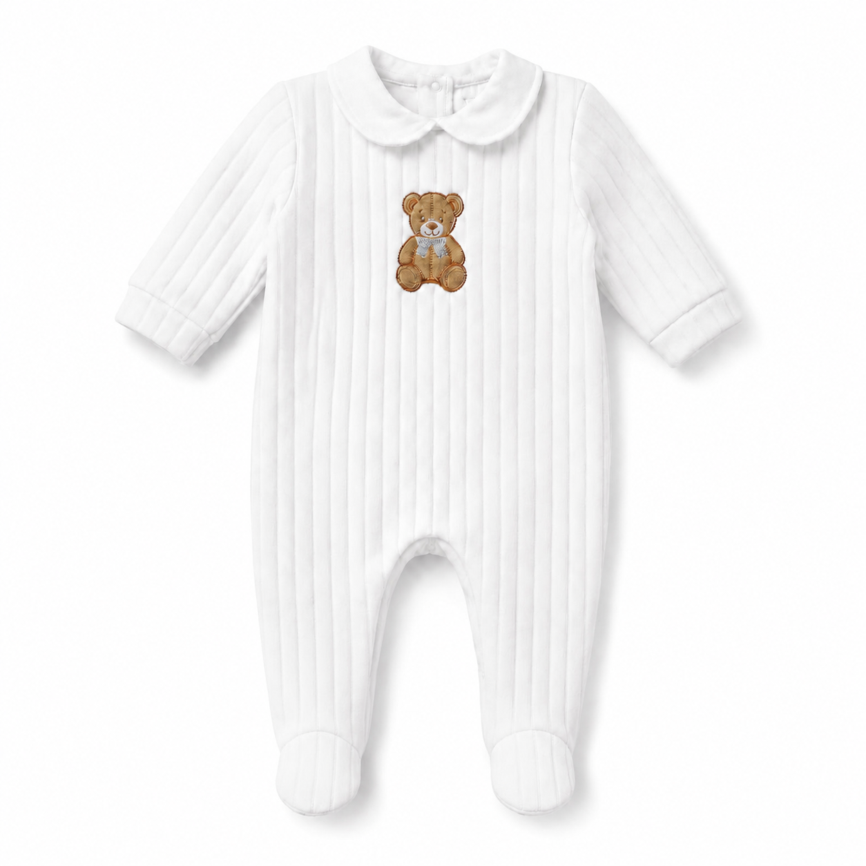 Unisex Ivory Teddy Babygrow