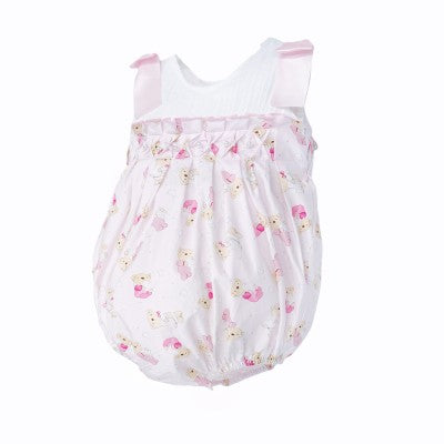 Baby Girl Pink Teddy Bear Romper