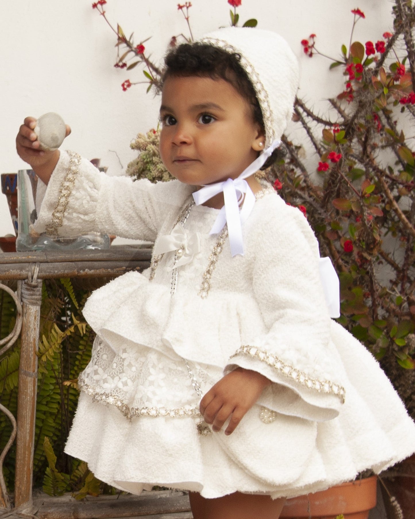 Sonata Chanele Baby Girls Bonnet AW (Made to order)