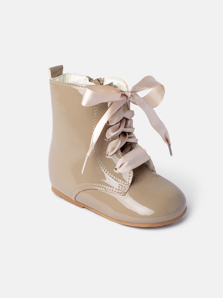 Camel Girls Spanish Leather Boots