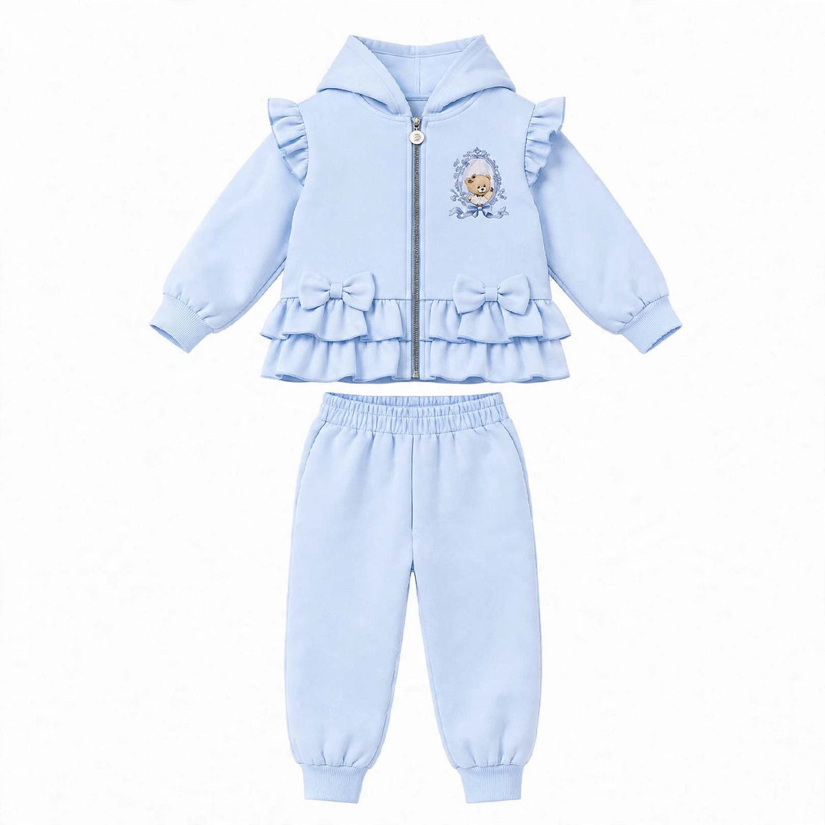 Girls Blue Teddybear Tracksuit Set (Preorder)