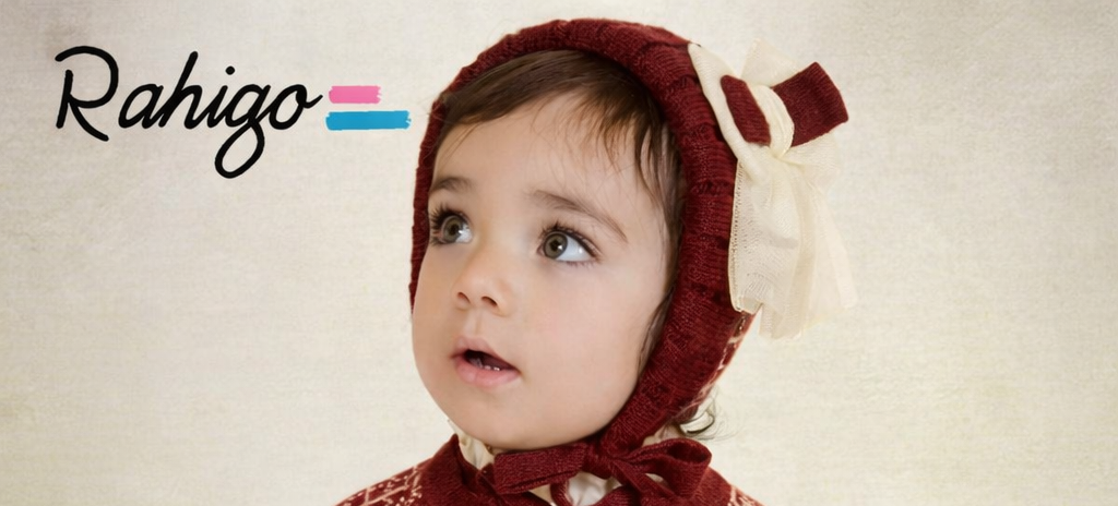 Rahigo Baby Girls Burgundy Red & Cream Bonnet - AW26 In Stock