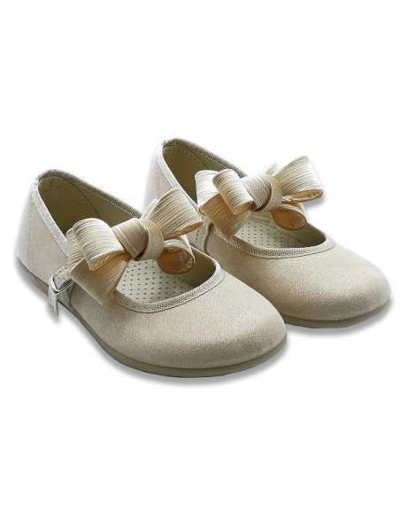Mary Jane Canvas Shoes with bow