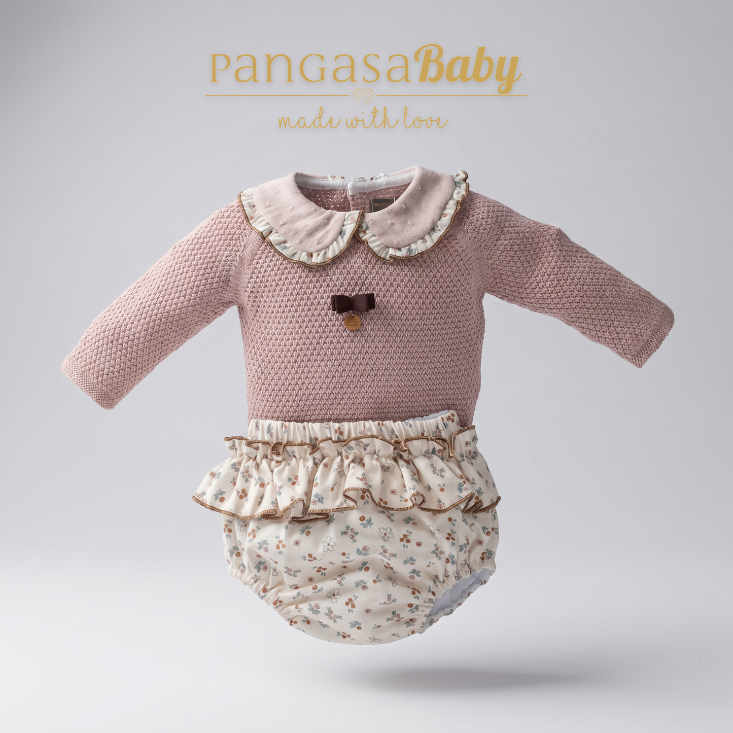 Pangasa Baby Vintage Waffle Knitted Jumper & Jam Pant Set ~ AW26 Preorder