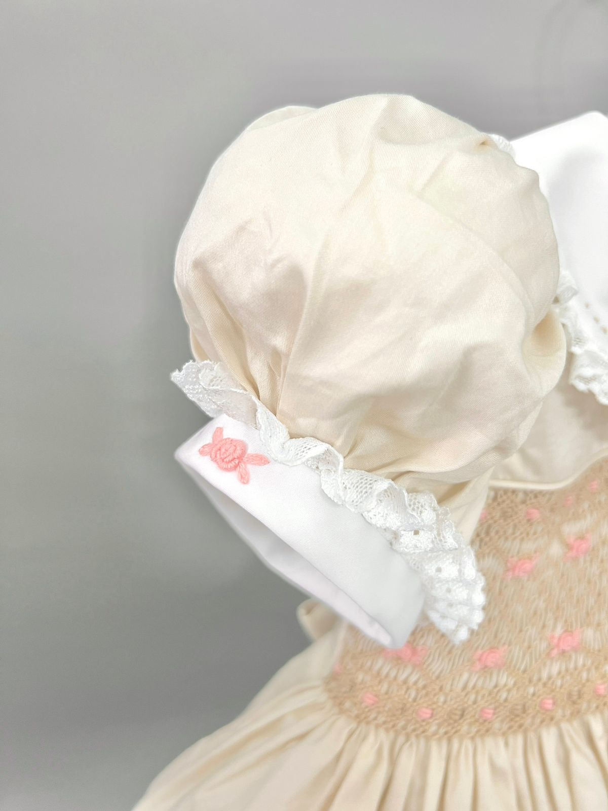 Girls Smocked Cream Dress